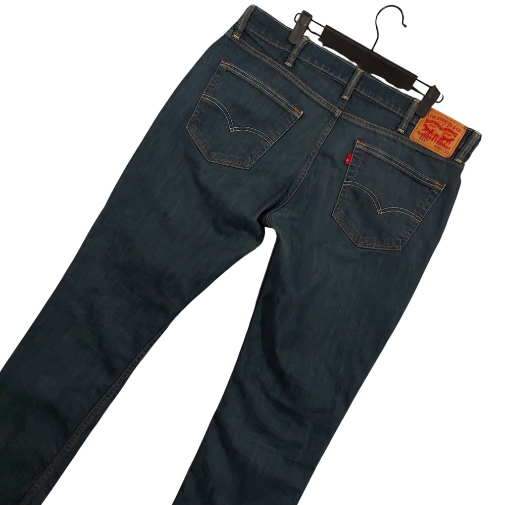 Levi's 511 Slim Fit Jeans Mens 38x30 (Fits 38x29) Dark Blue Stretch Denim Pants